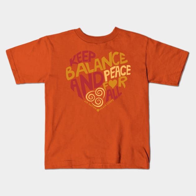 Air Nation Peace Corps Kids T-Shirt by RachaelMakesShirts